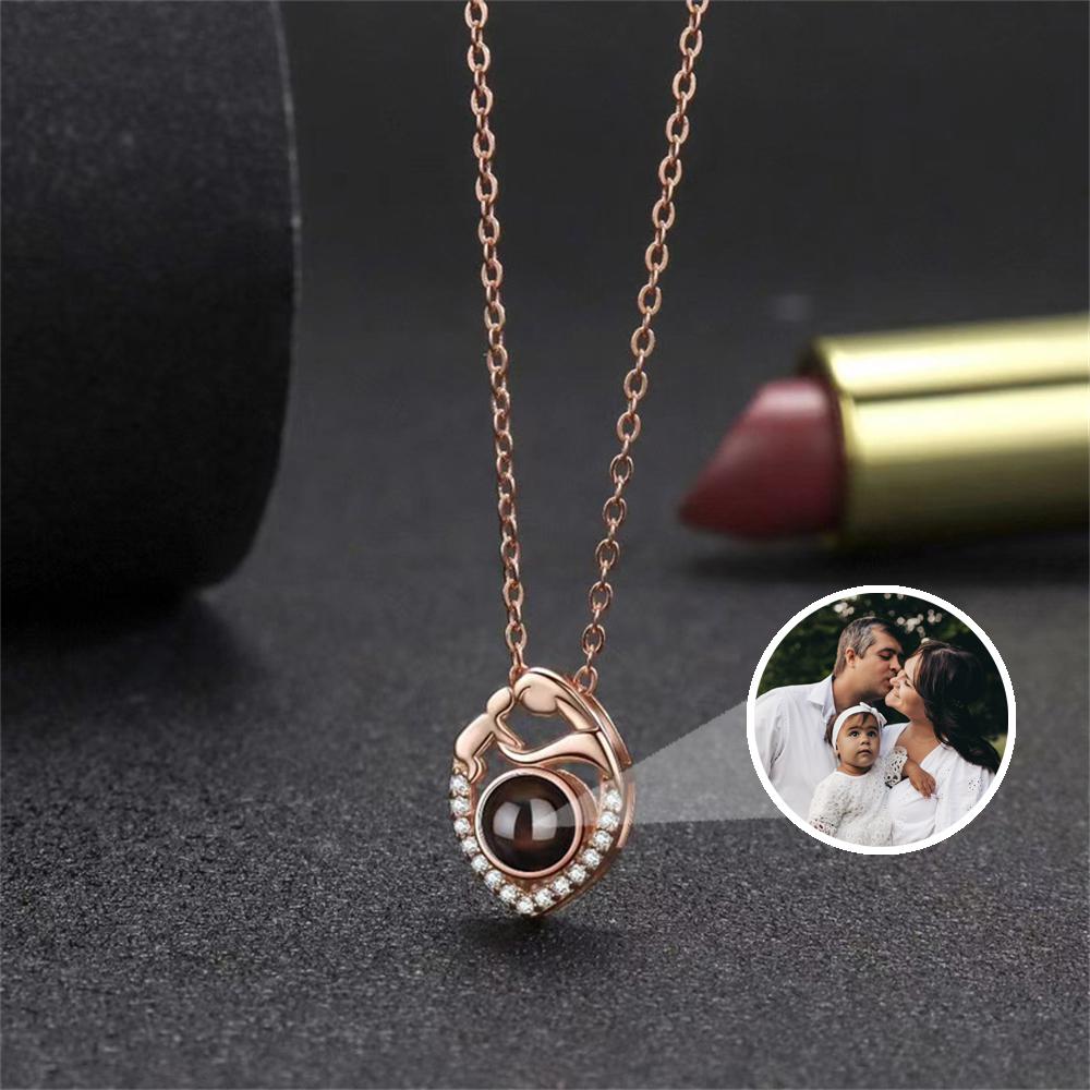 Custom Photo Projection Necklace, Personalized Picture Jewelry