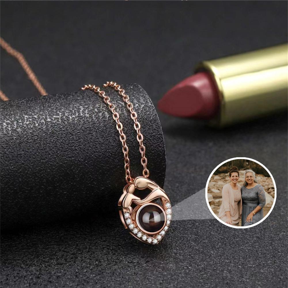 Custom Photo Projection Necklace, Personalized Picture Jewelry