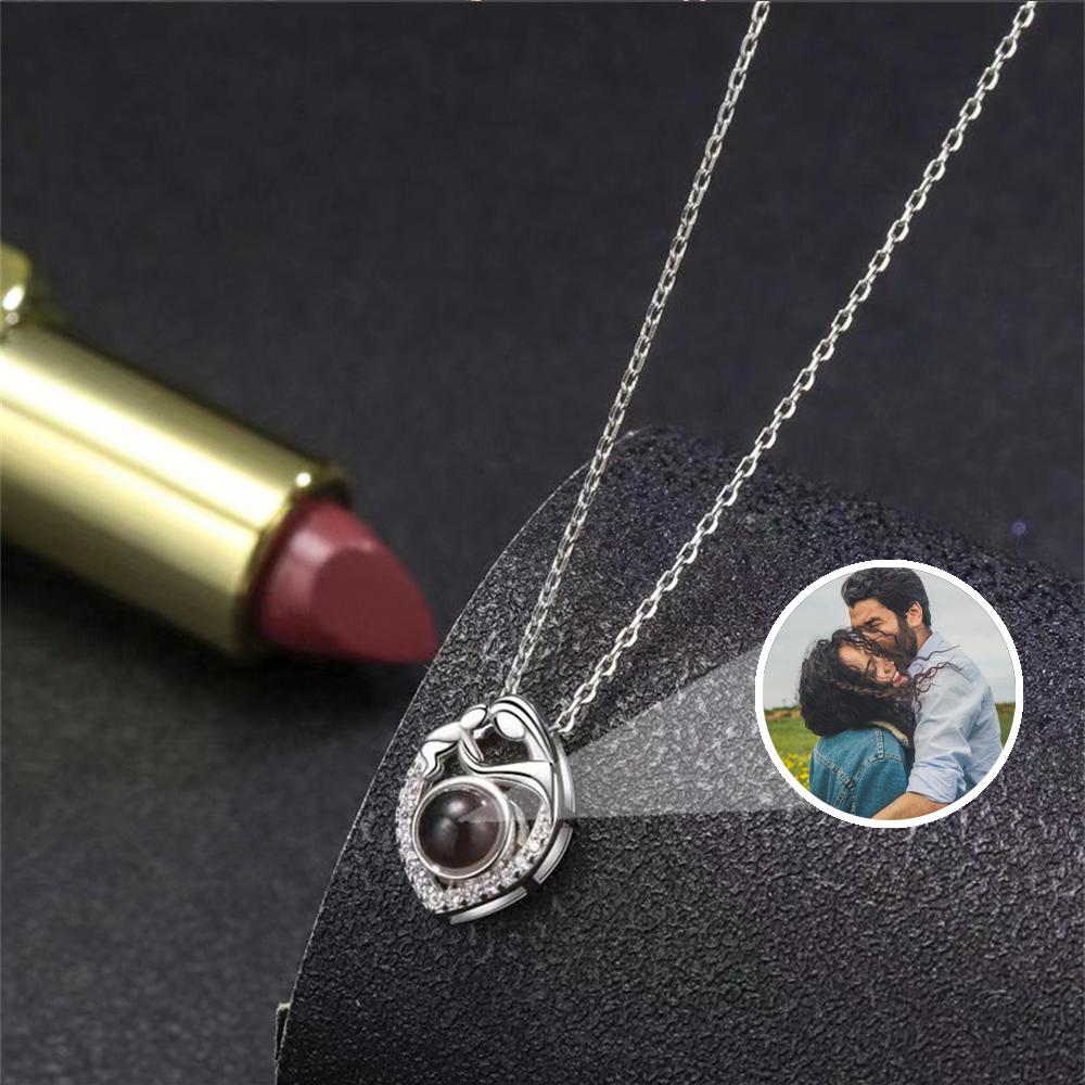 Custom Photo Projection Necklace, Personalized Picture Jewelry