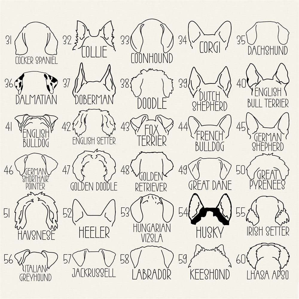 Personalized Dog Ears Sweatshirt with Name, Custom Dog Mom Sweatshirt, Dog Dad Gift, Gift for Dog Lovers