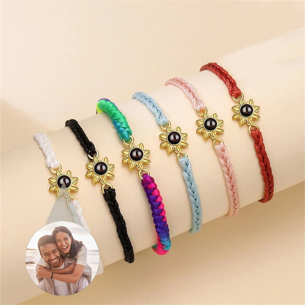 Personalized Photo Projection Couple Bracelet