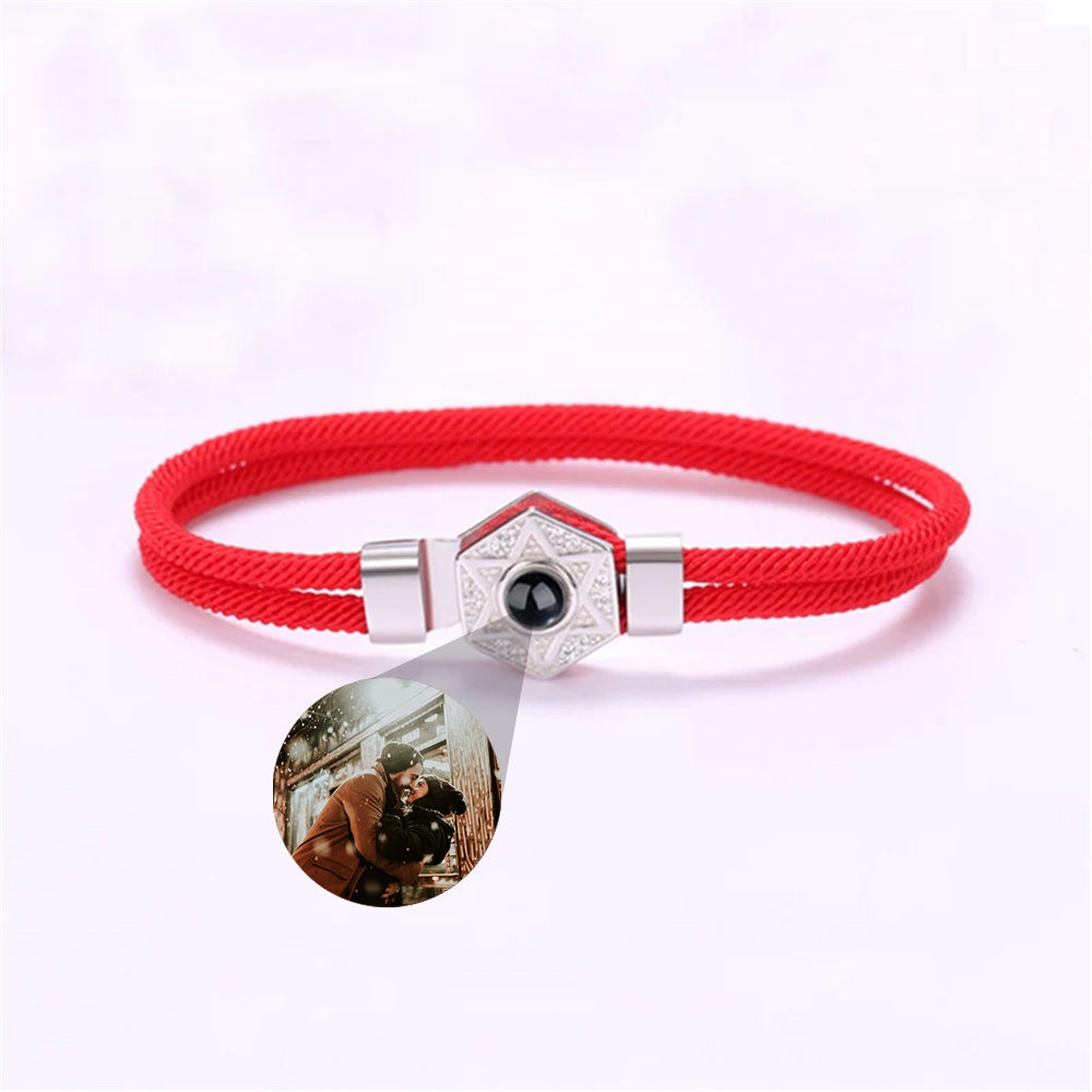 Custom Double Layer Cord Photo Projection Bracelet