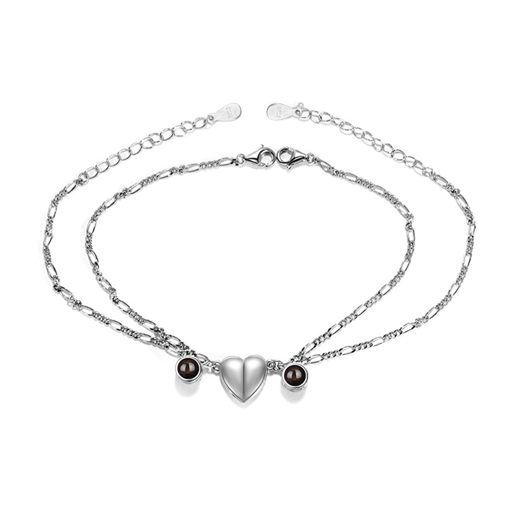 Custom Photo Projection Couple Memorial Bracelet