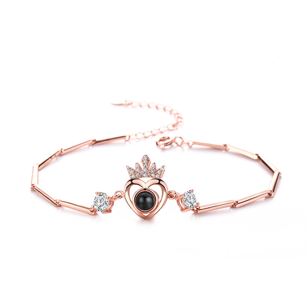 Customized Photo Projection I Love You Bracelet