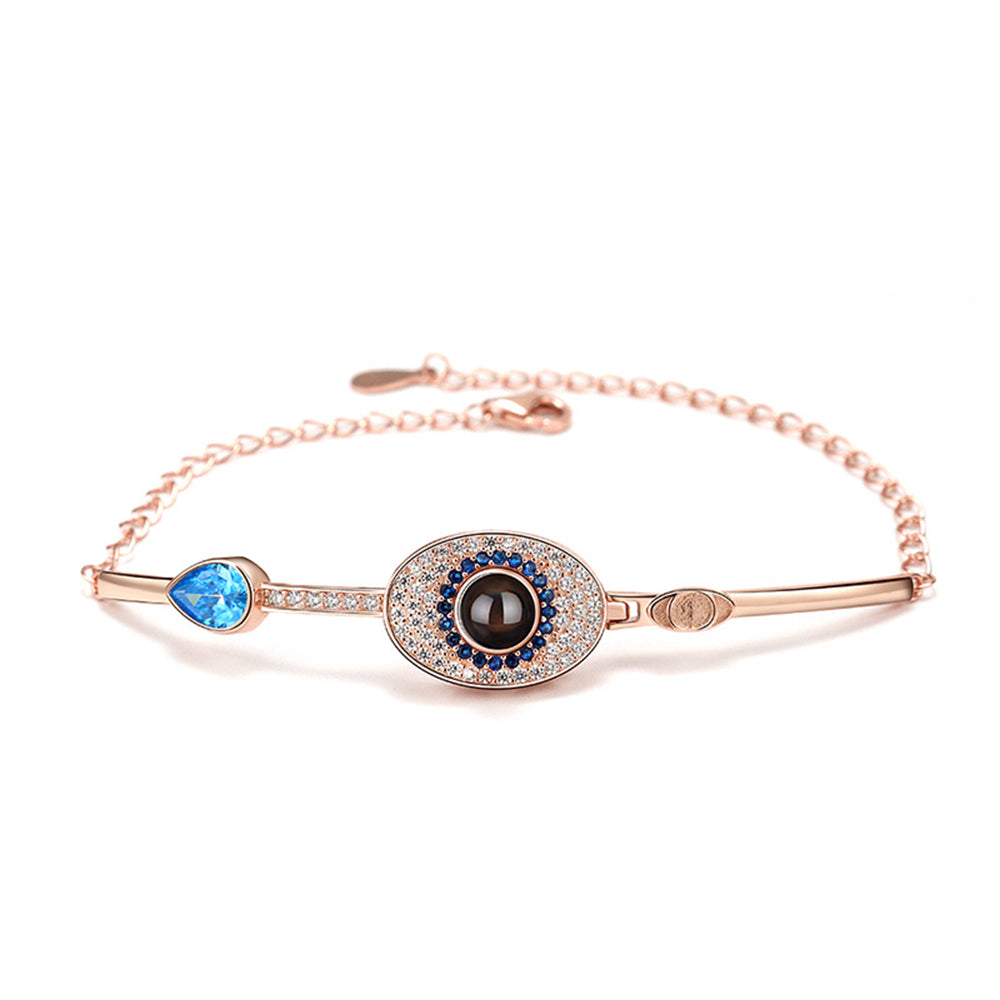 Custom Evil Eye Photo Projection Bracelet