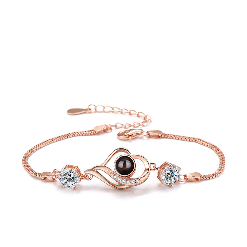 Personalized Flower Photo Projection Bracelet