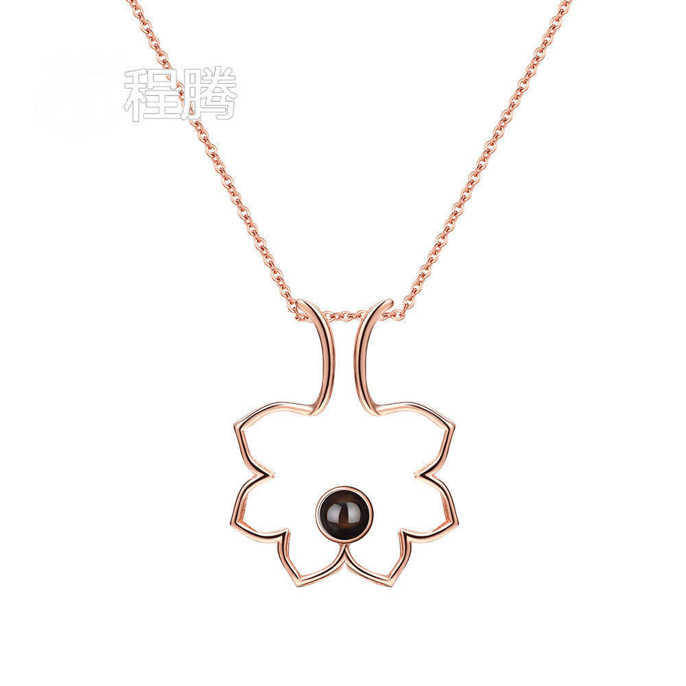 Custom Tree Photo Projection Necklace