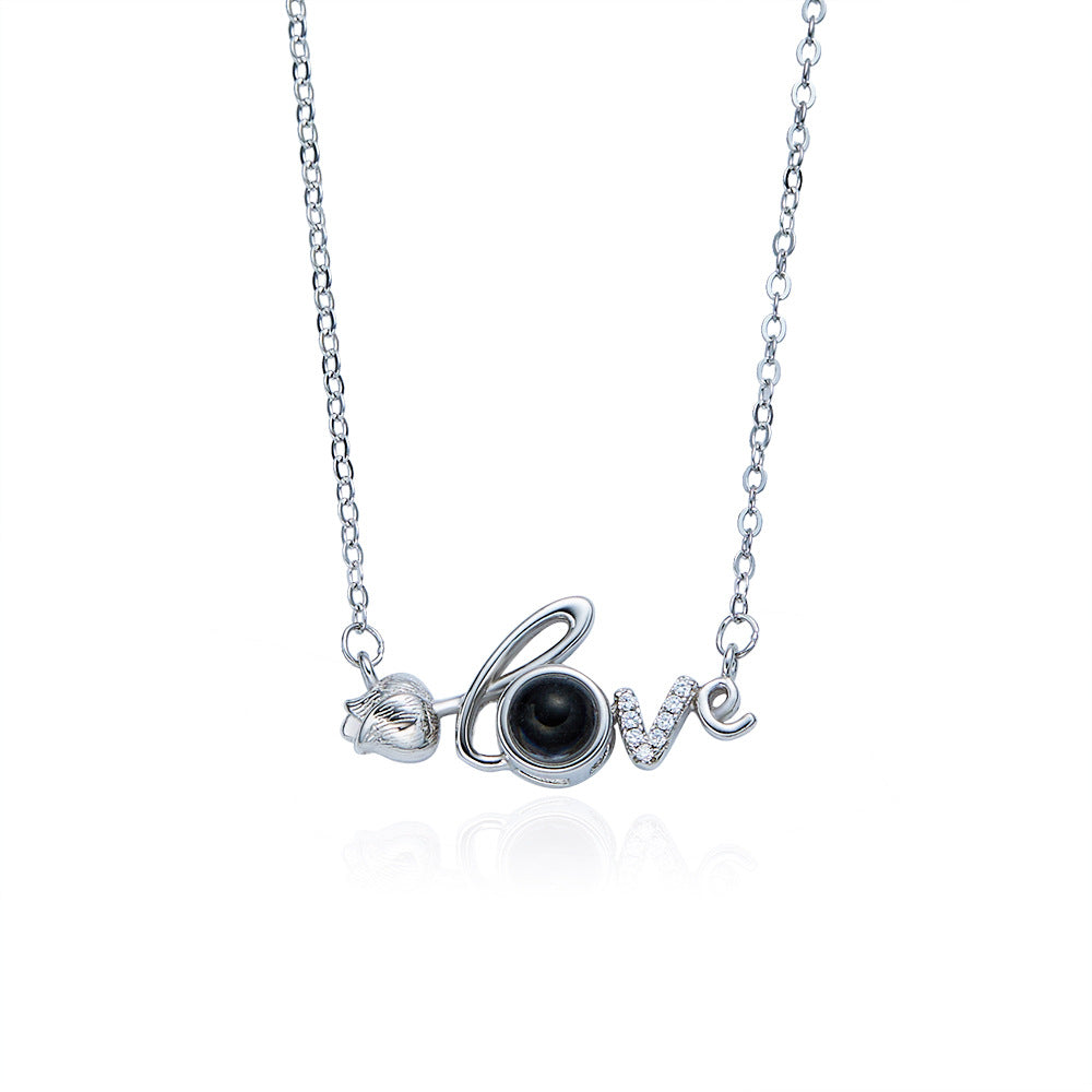 Custom Photo Projection Necklace Romantic Love Pendants