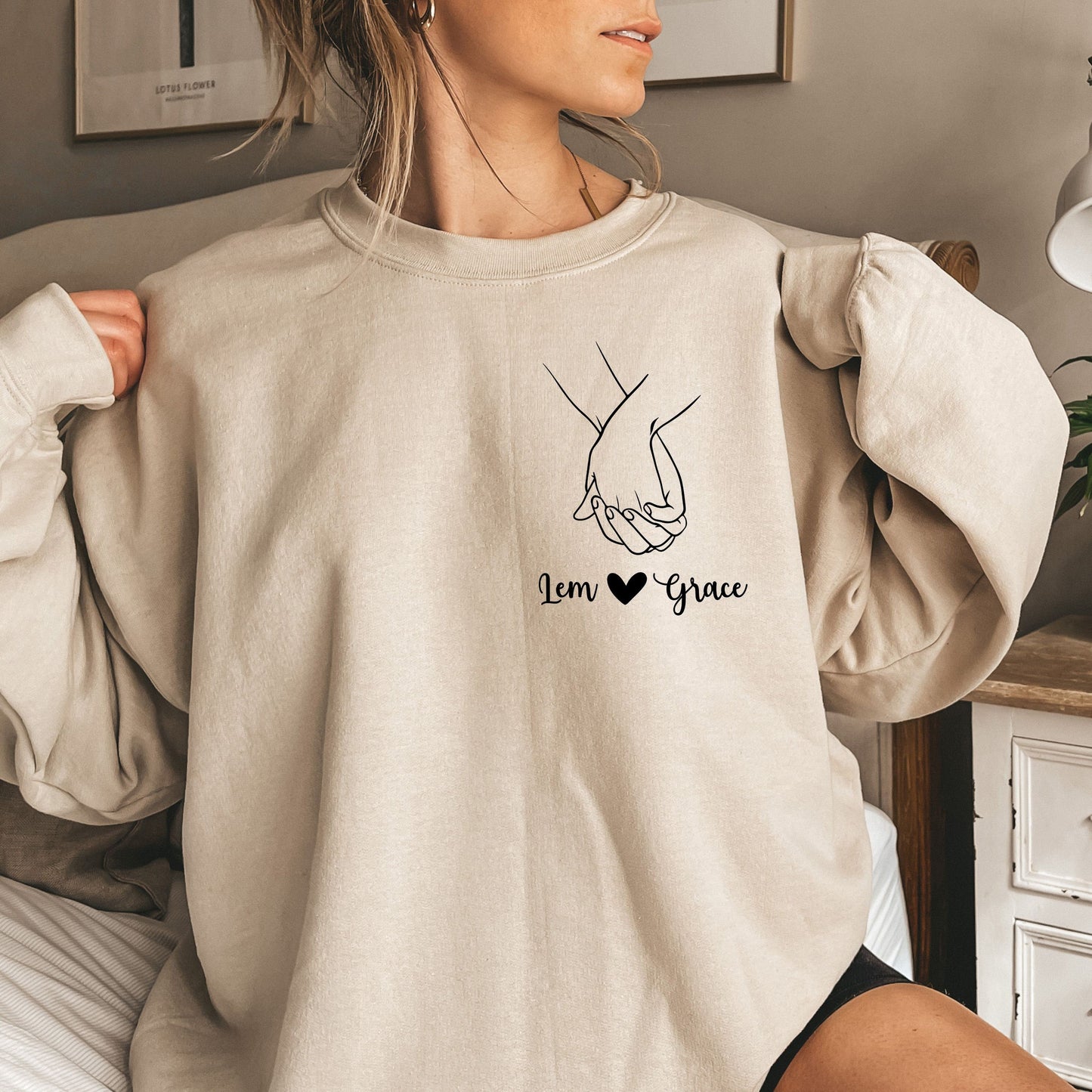Personalized Couple Sweatshirt, Custom Couples Sweater For Valentines Day