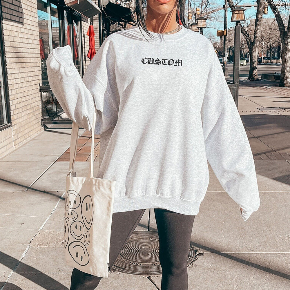 Embroidered Custom Crewneck Monochromatic Sweatshirt