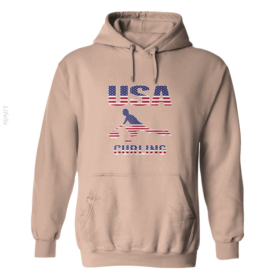 USA Team Curling Rock Winter Sport Cadeau Hoodies door @Breez