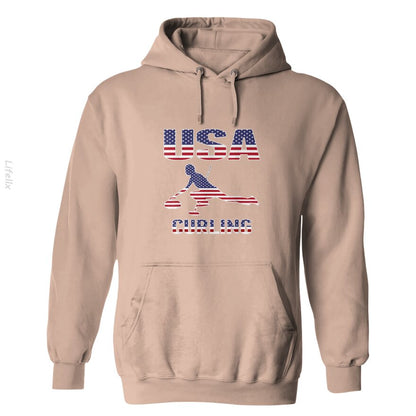 USA Team Curling Rock Winter Sport Gift Hoodies By @Breez