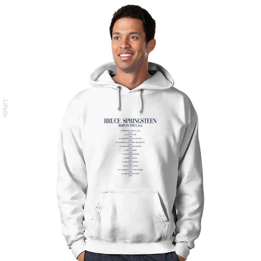 Bruce Springsteen Born in the USA Album Rock Hoodies By @Silviaro