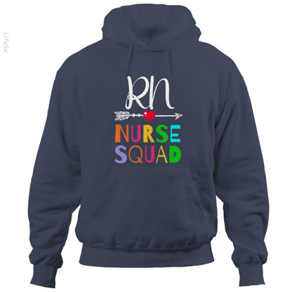 Nurse Awesome R N Nurse Squad Funny Colleague Hoodies By @Silviaro