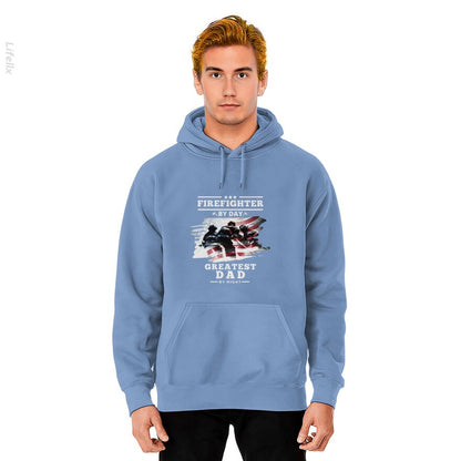 Firefighter By Day Greatest Dad By Night Hoodies By @Harold