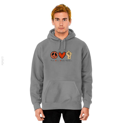 Protect Our Kids End Guns Violence Orange Peace sign Hoodies By @Breez