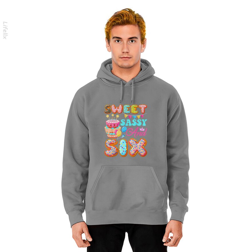 sweet sassy six 6 years old donut lover 6th birthday Hoodies By @Silviaro