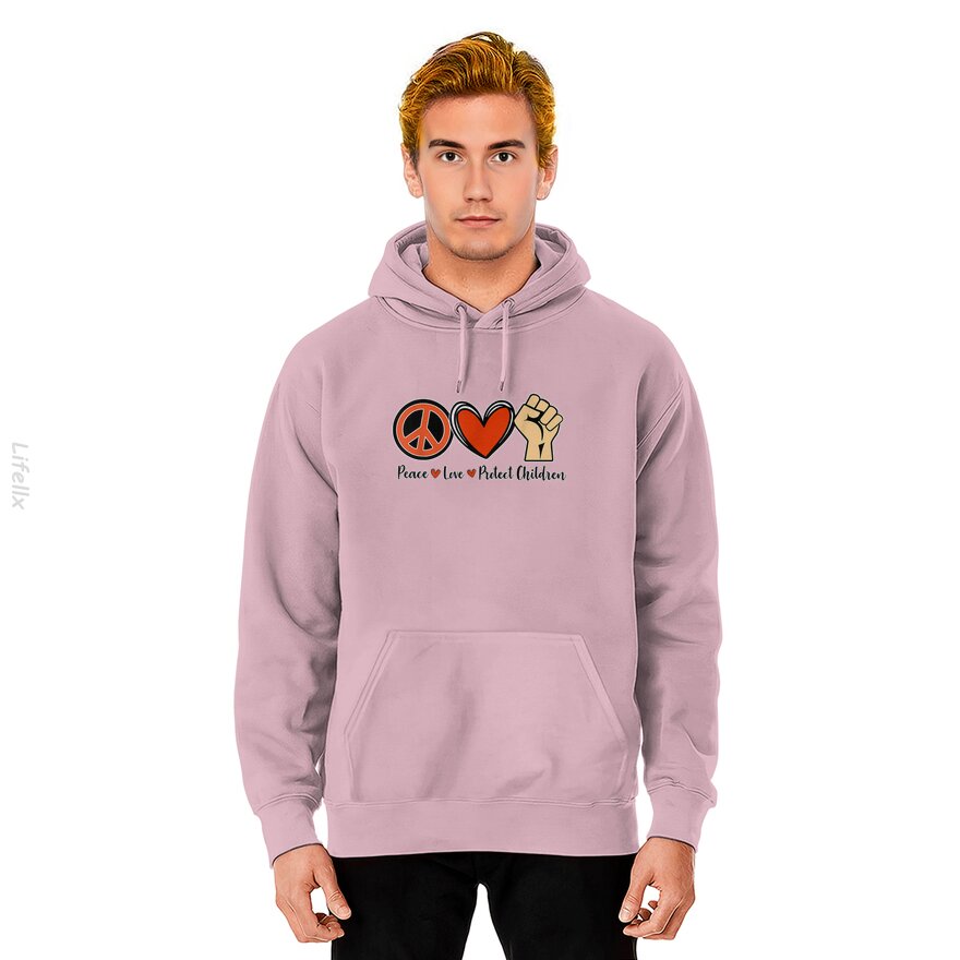 Protect Our Kids End Guns Violence Orange Peace sign Hoodies By @Breez