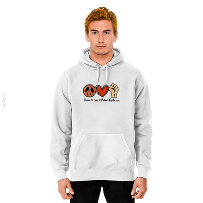 Protect Our Kids End Guns Violence Orange Peace sign Hoodies By @Breez