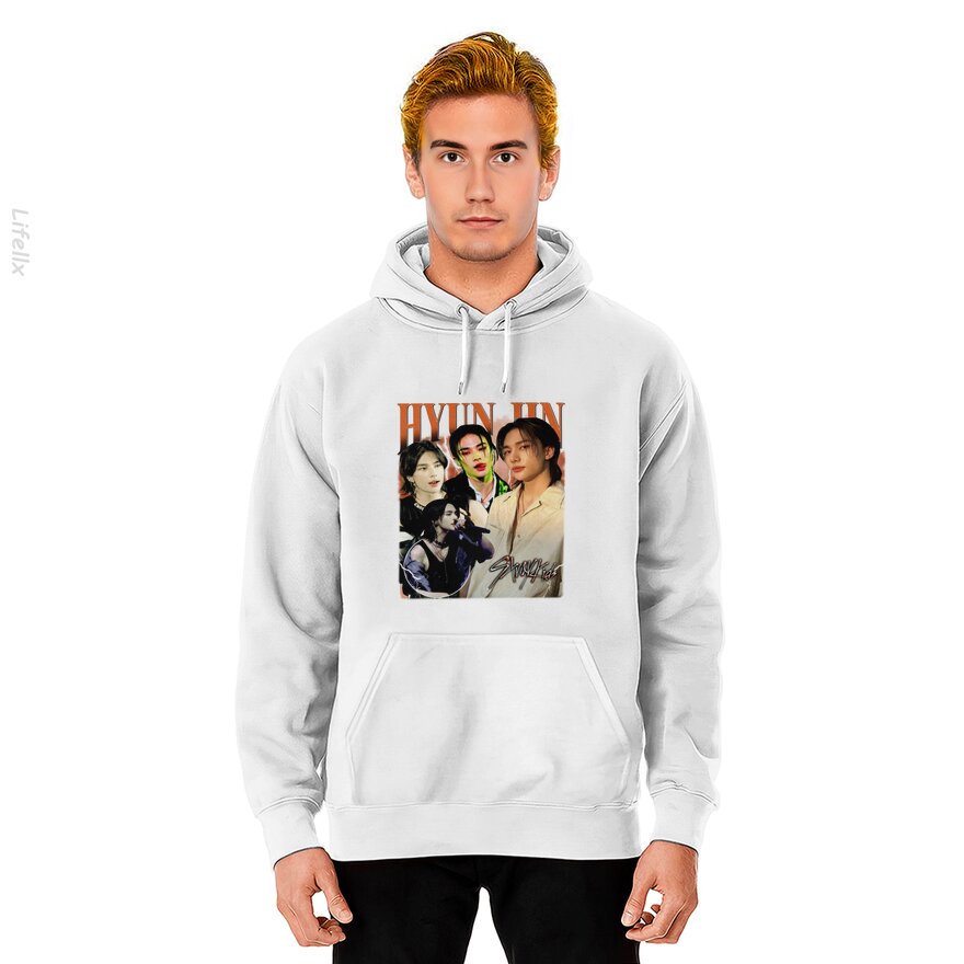 Beperkte Hyunjin Stray Kids Vintage Hoodies door @Breez