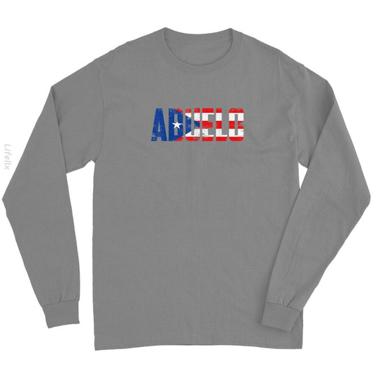 Abuelo Puerto Rico Flag Pride Fathers Day Long Sleeves By @Danyel.Ramirez