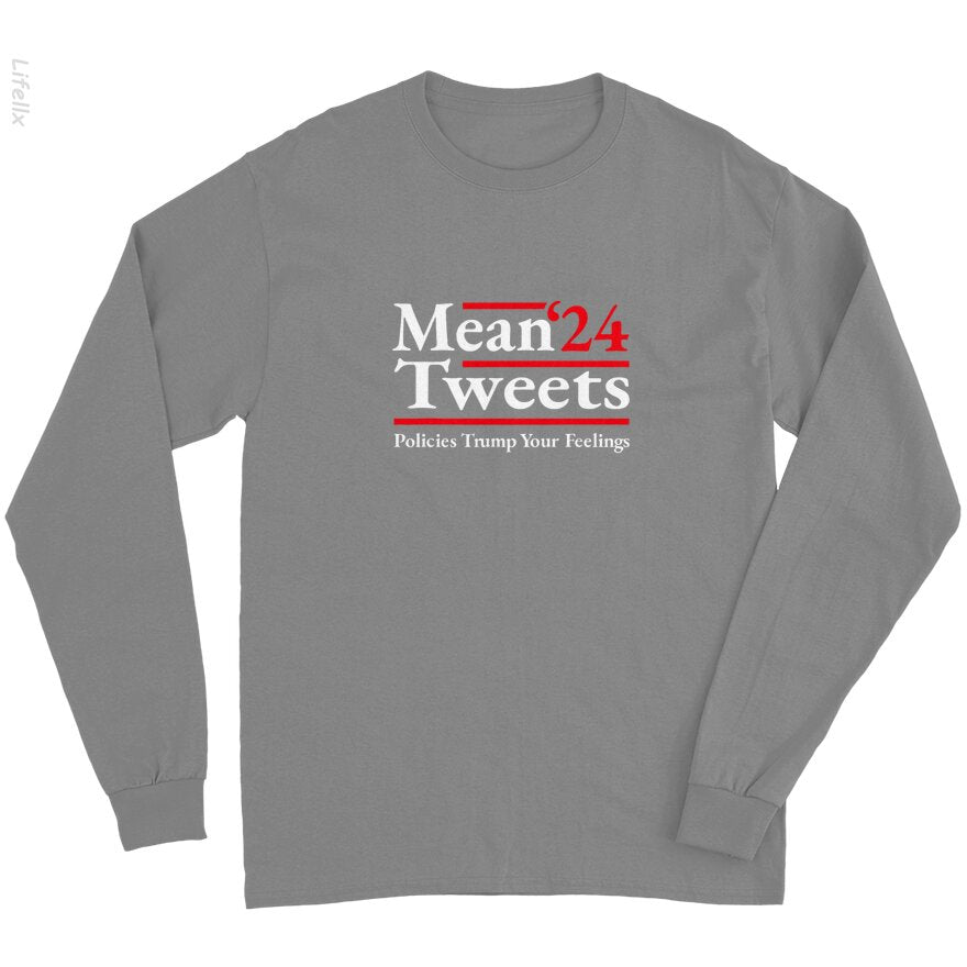 Mean Tweets 2024 Pro Donald Trump '24 Anti Biden Long Sleeves By @Silviaro