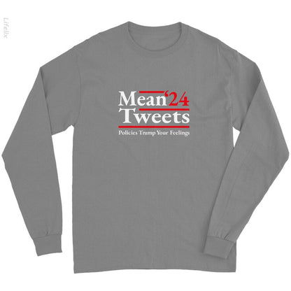 Mean Tweets 2024 Pro Donald Trump '24 Anti Biden Long Sleeves By @Silviaro