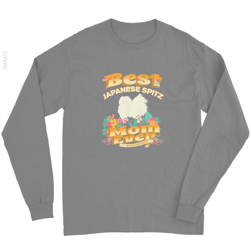 Dog Moms Best Japanese Spitz Mom Long Sleeves By @Tacticgr