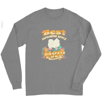 Dog Moms Best Japanese Spitz Mom Long Sleeves By @Tacticgr