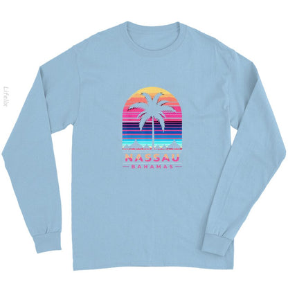 Nassau Bahamas palm trees Long Sleeves By @Silviaro