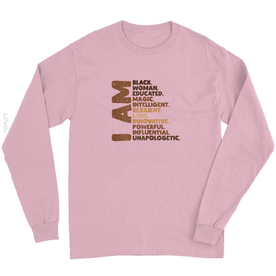 I Am Black Woman Long Sleeves By @Breez