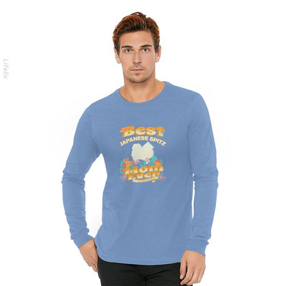 Dog Moms Best Japanese Spitz Mom Long Sleeves By @Tacticgr