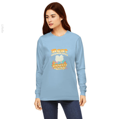 Dog Moms Best Japanese Spitz Mom Long Sleeves By @Tacticgr