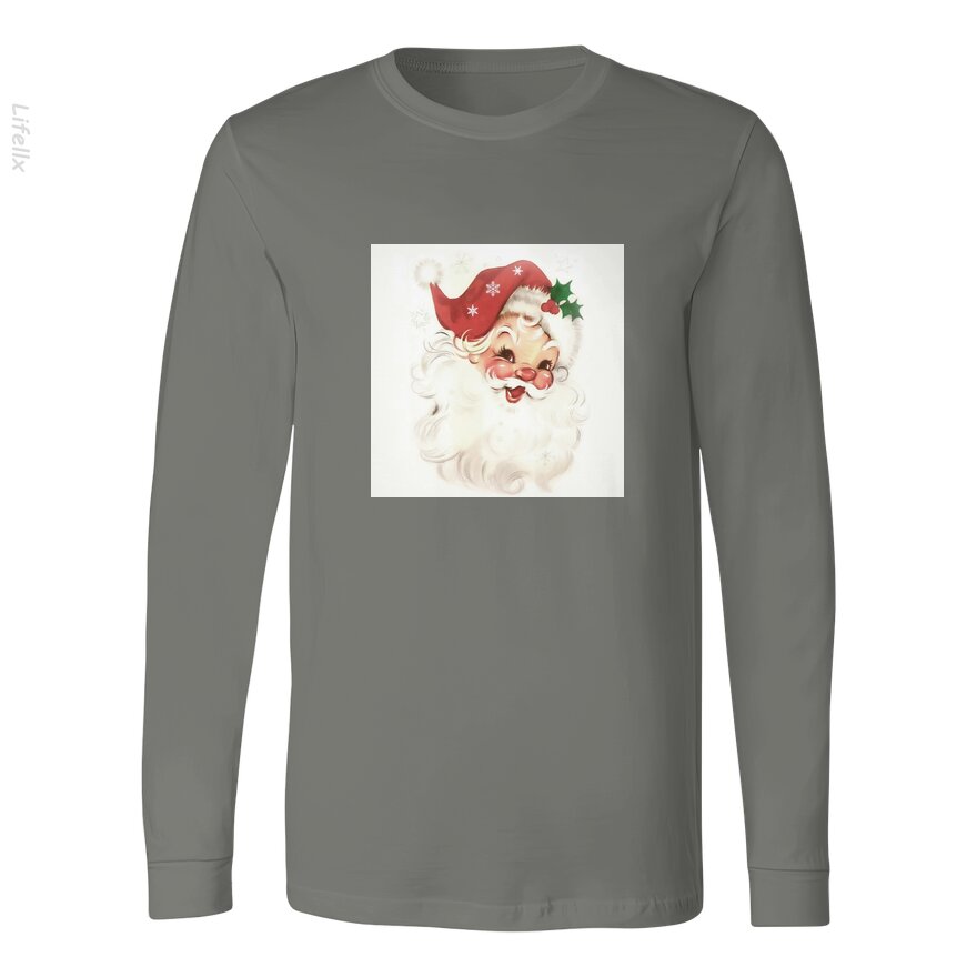 red retro vintage santa Long Sleeves By @Silviaro