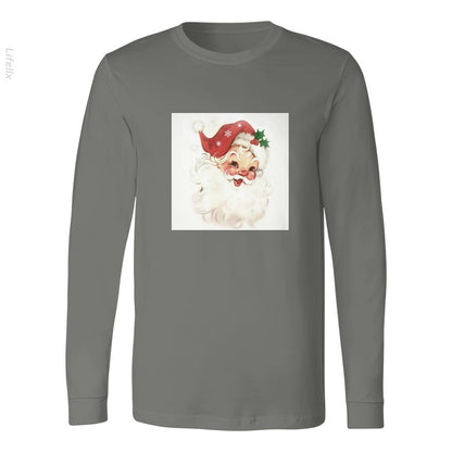 red retro vintage santa Long Sleeves By @Silviaro