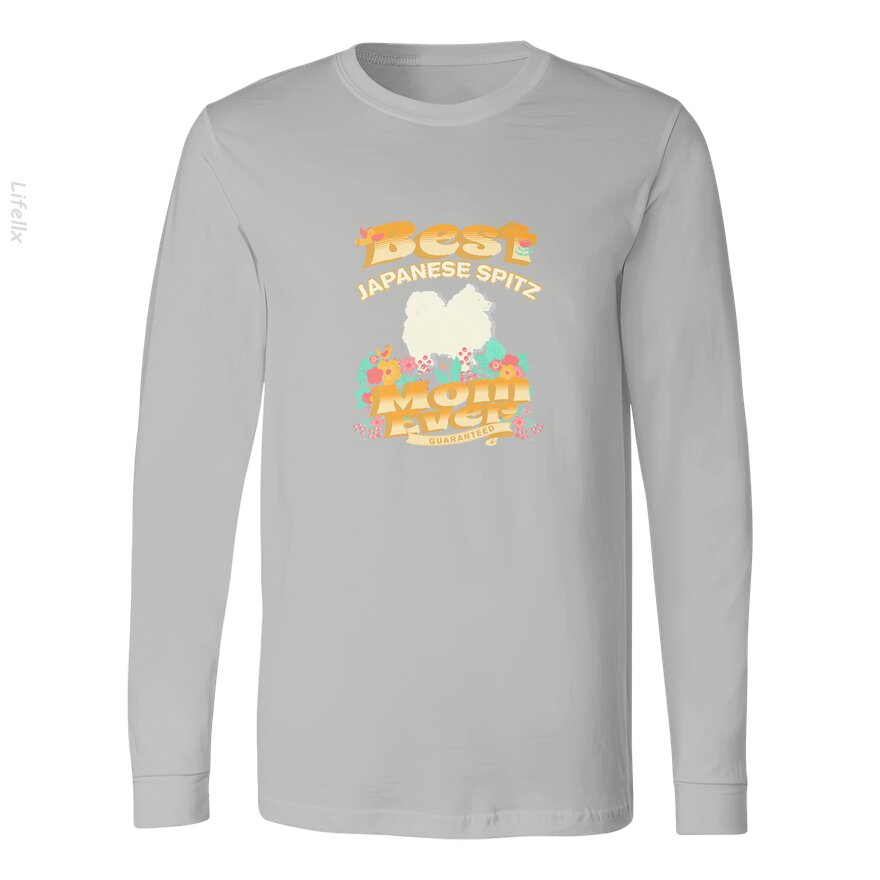 Dog Moms Best Japanese Spitz Mom Long Sleeves By @Tacticgr