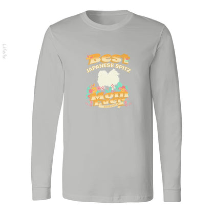 Dog Moms Best Japanese Spitz Mom Long Sleeves By @Tacticgr