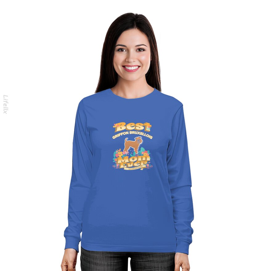 Dog Moms Best Griffon Bruxellois Mom Long Sleeves By @Silviaro