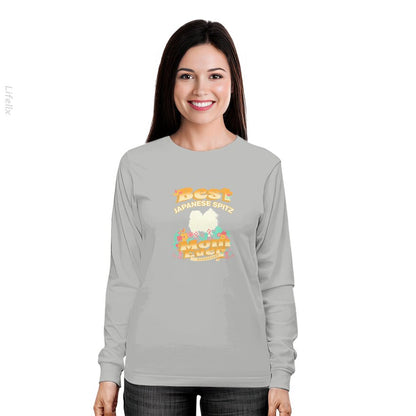 Dog Moms Best Japanese Spitz Mom Long Sleeves By @Tacticgr