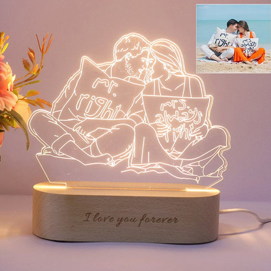 Gepersonaliseerde 3D-fotolamp, graveerlamp met foto op maat, fotonachtlampje