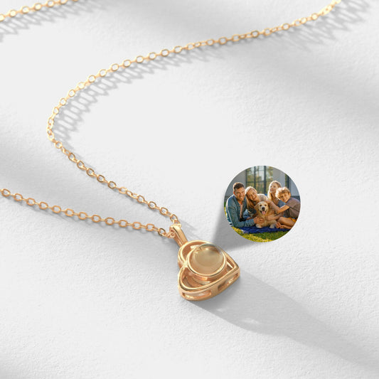 Gepersonaliseerde liefde hart projectie ketting, bijpassende relatiegeschenken