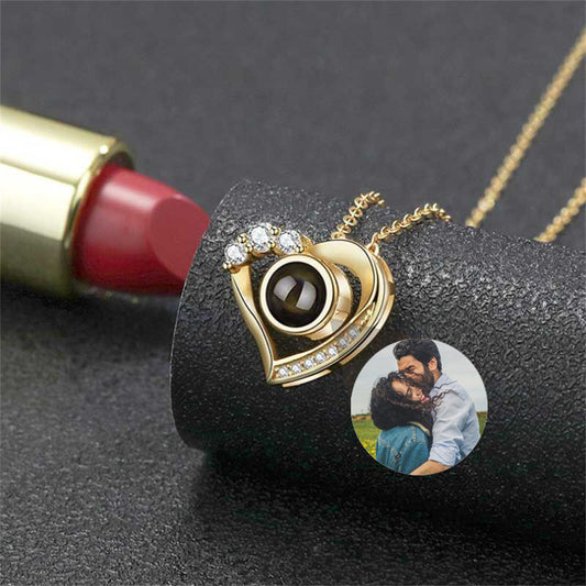 Custom Photo Projection Necklace, My Heart Will Go On