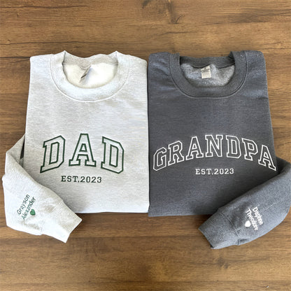 Custom Name Embroidered Sweatshirt With Date, Est Year Sweatshirt, Gift for Birthday, Anniversary Day