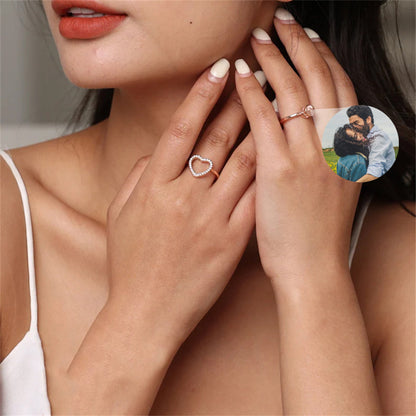 Anello con proiezione di foto impilabile personalizzato