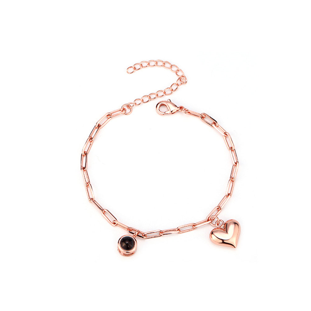 Pulsera Proyección de Foto Personalizada con Corazón