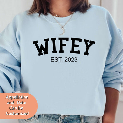 Custom Couple Sweatshirt, Personalized Honeymoon Sweater, Wedding Gift For Couple