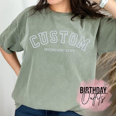 Personalized Filled Embroidered Comfort Colors shirt