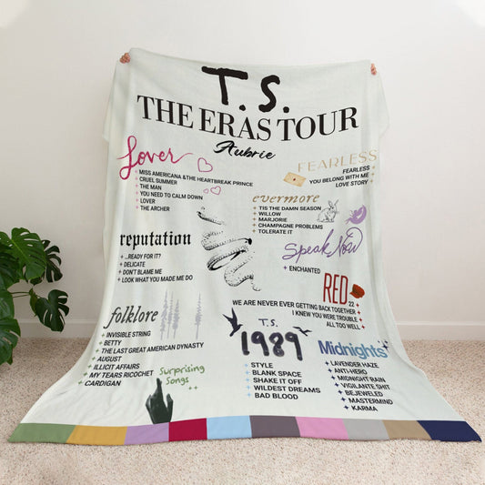 Personalized T.S. Eras Tour Blanket with Custom Name