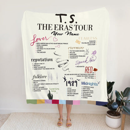 Personalized T.S. Eras Tour Blanket with Custom Name