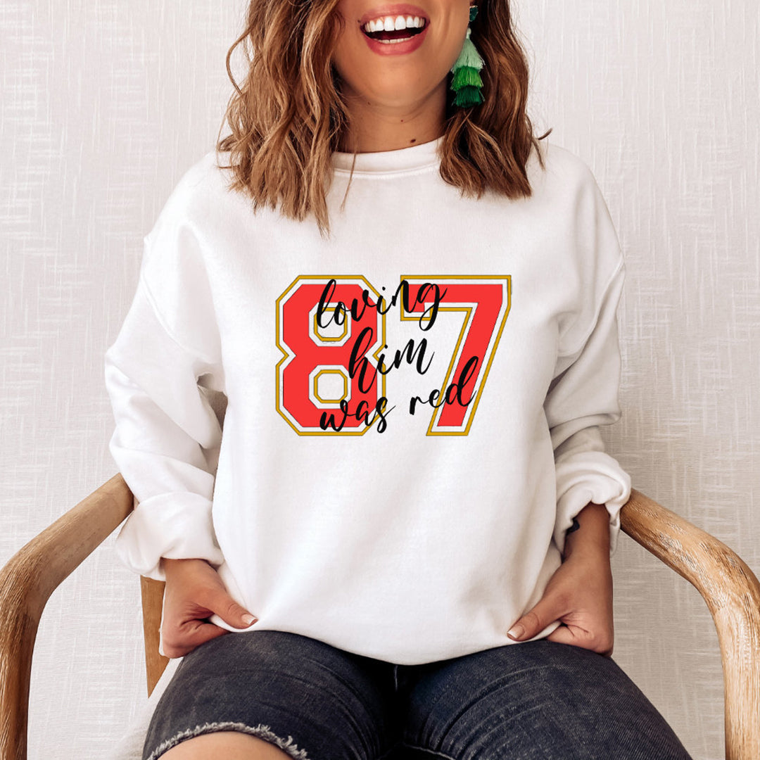 Loving Him Was Red #87 Swift & Kelce Sweatshirt